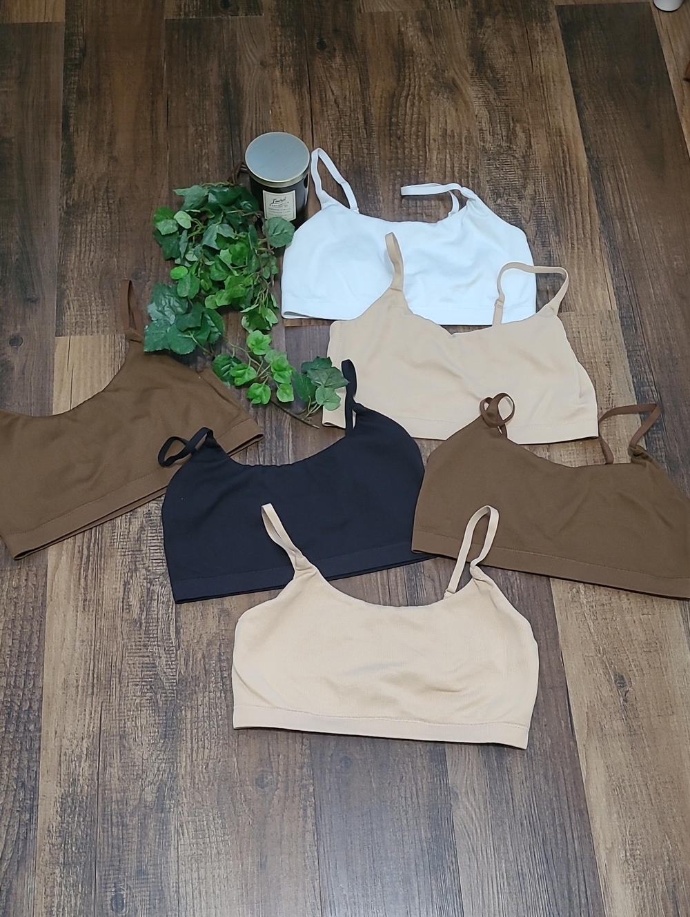 Bundle of 6 Stretchy Ribbed Bras